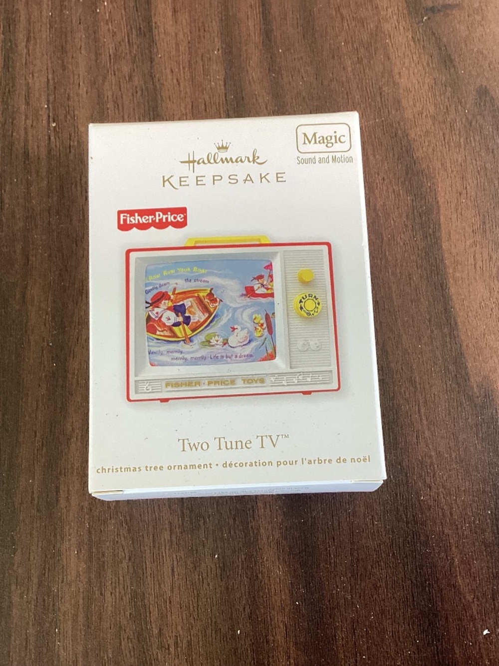 New in box Hallmark Fisher Price Magic Two Tune TV Ornament
